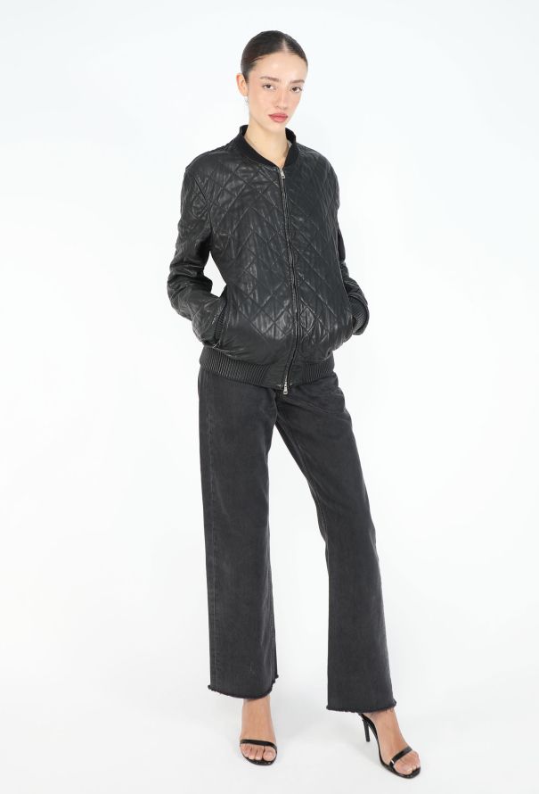 Gucci '90s Leather Bomber Jacket - 4