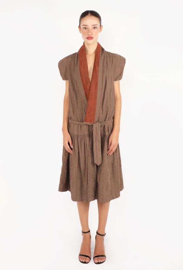 Dries Van Noten Jacquard Linen Kaftan, F/W 2002 - 3