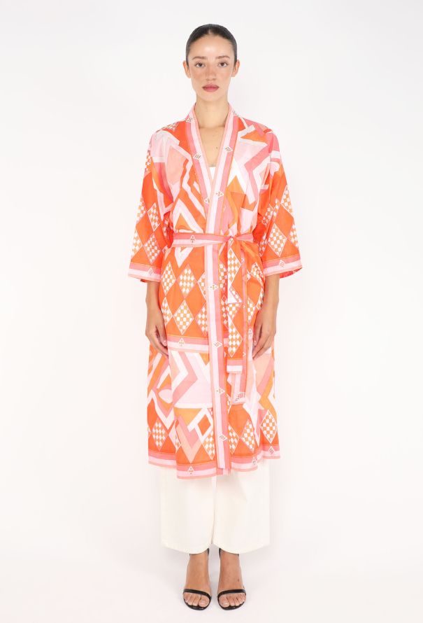 Emilio Pucci Belted Cotton Sarong, 1970s - 1