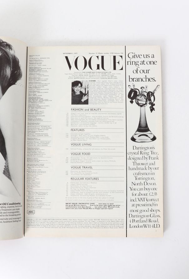 VOGUE UK 1977 September Double Issue Set - 7 VOGUE UK 1977 September Double Issue Set - 7