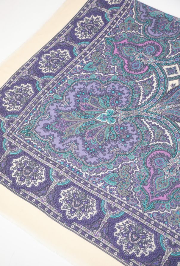 Saint Laurent Vintage Paisley Mandala Shawl - 6
