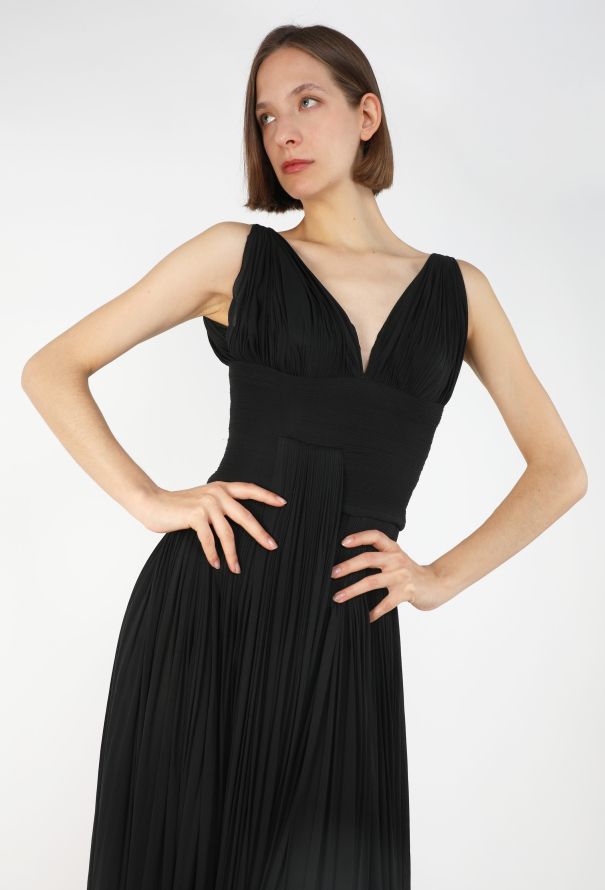Madame Grès Couture Pleated Silk Dress, 1950s - 4