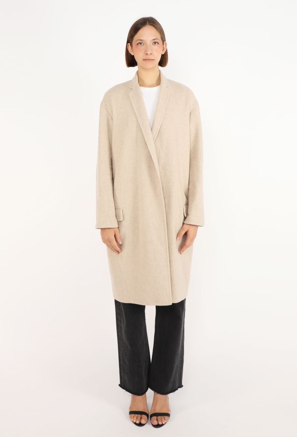 Céline Double-Face Cashmere Cocoon Coat - 1