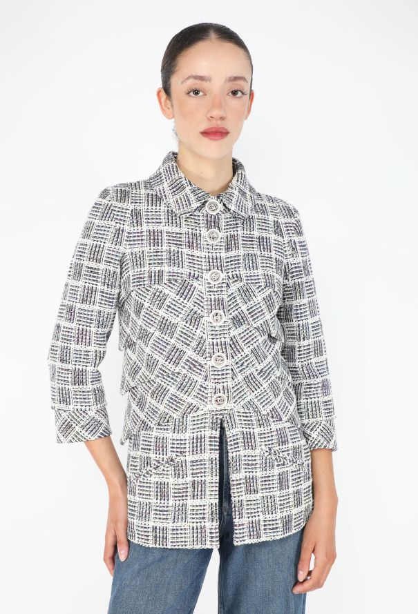 Chanel Iridescent Pleated Tweed Jacket, S/S 2018 - 1