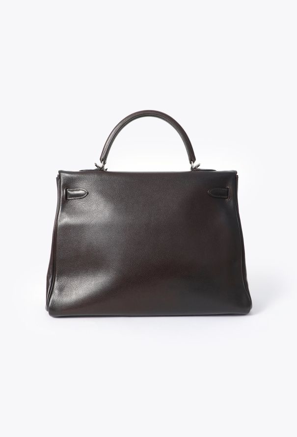 Hermès Evergrain Ébène Kelly Retourné 35 - 8