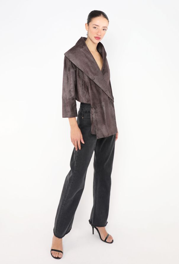 Prada 2000 Pony Hair Shawl Jacket - 3 Prada 2000 Pony Hair Shawl Jacket - 3