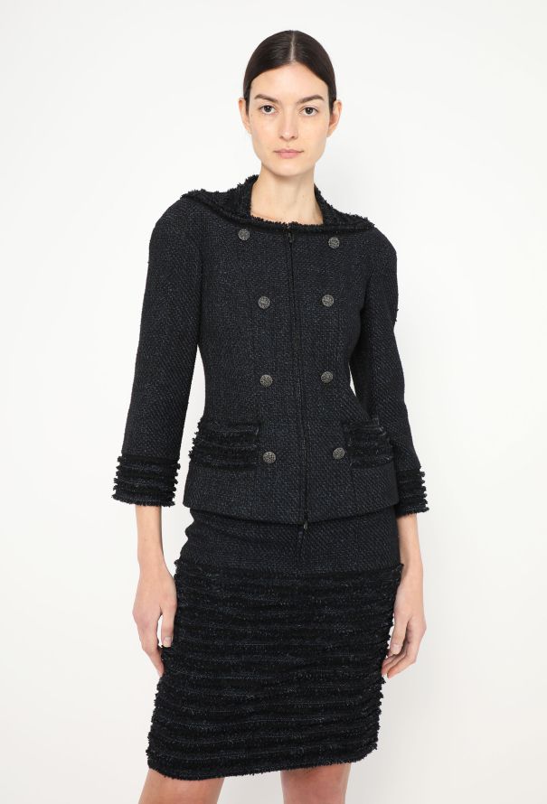 Chanel Tweed Tiered Trim Ensemble - 1