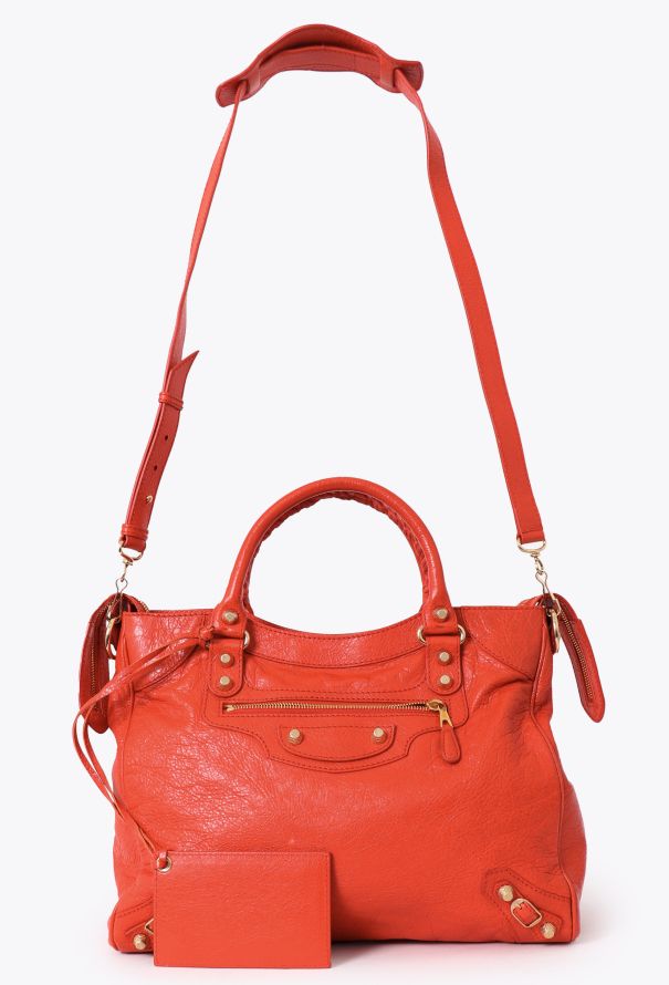 Balenciaga Orange Lambskin Velo Bag - 2 Balenciaga Orange Lambskin Velo Bag - 2