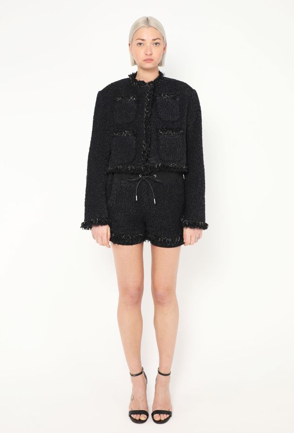 Sacai 2020 Frayed Tweed Ensemble - 2