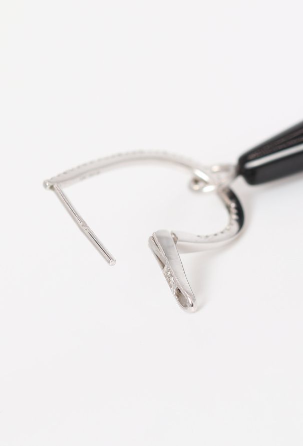 Vintage Fine Jewelry 18k White Gold, Diamond & Onyx Earrings - 7 Vintage Fine Jewelry 18k White Gold, Diamond & Onyx Earrings - 7