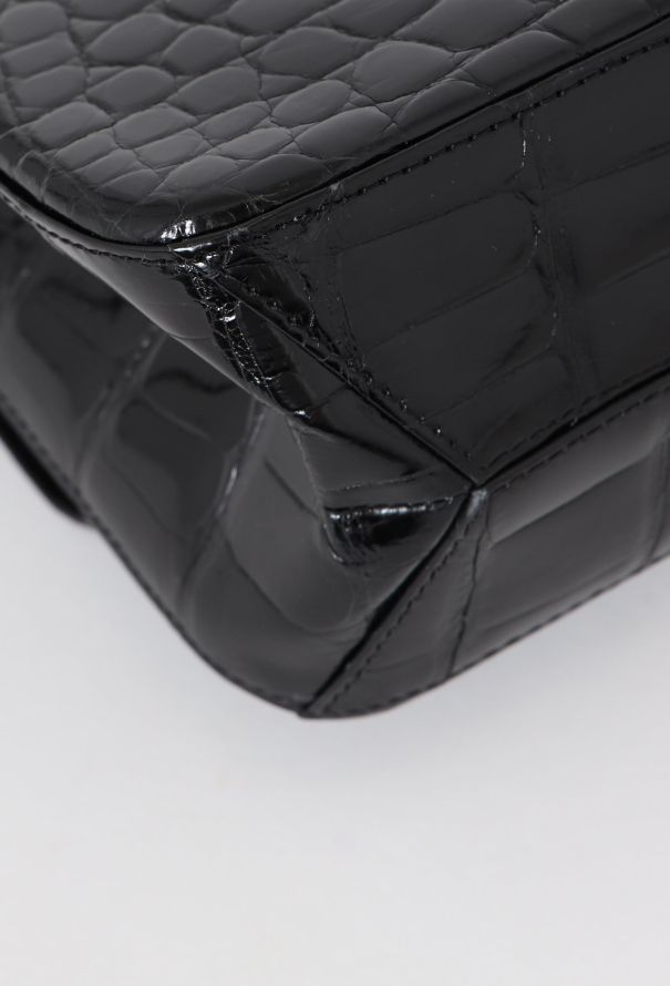 Chanel Black Alligator 2.55 Jumbo Flap Bag - 11