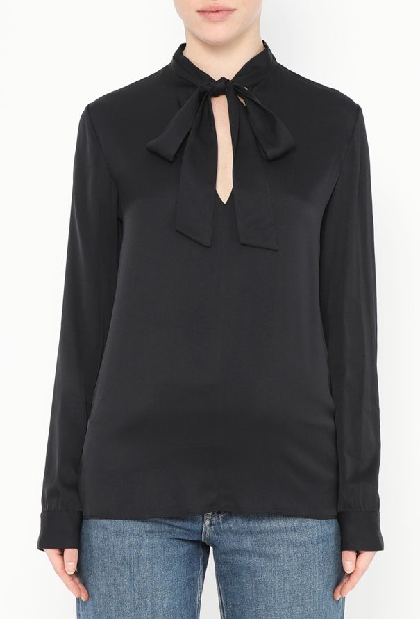 The Row Classic Silk Lavallière Blouse - 1