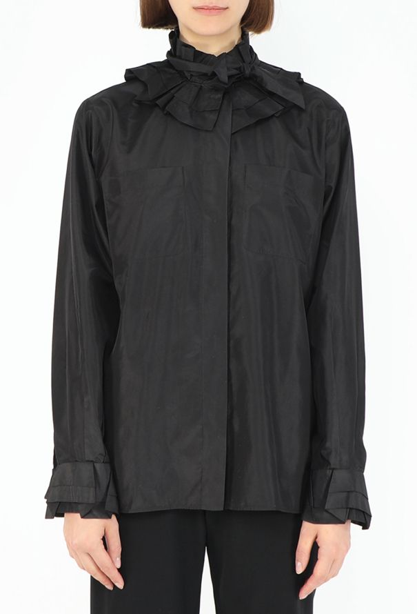Chanel Silk Taffeta Jabot Blouse - 2