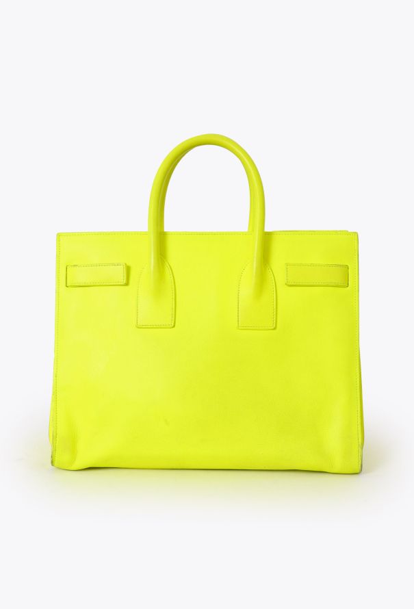 Saint Laurent Neon Yellow Small Sac de Jour - 6