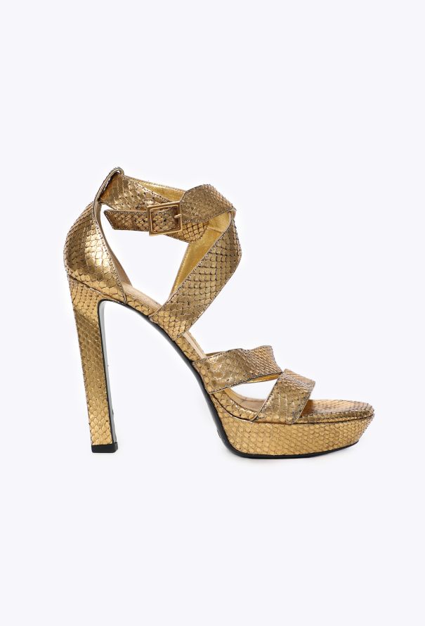 Saint Laurent Python Cosmo Sandals, 2015 - 1