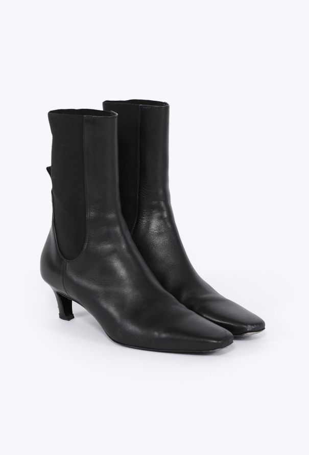Toteme 2023 Mid-Heel Leather Boots - 2