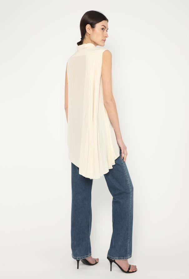Dior 2014 Asymmetrical Pleated Blouse - 1