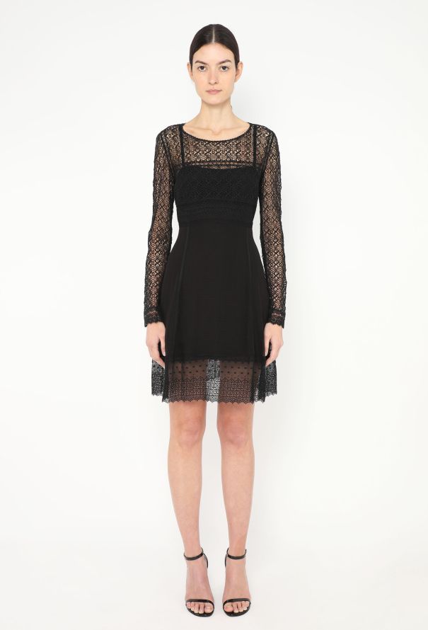 Chloé Rare '80s Chiffon Lace Overlay Dress - 2