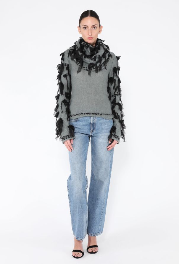 Dior ICONIC F/W 2000 Silk Ribbon Mohair Sweater - 3