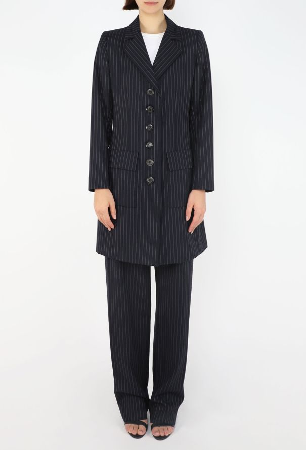 Saint Laurent Vintage Tailored Pinstripe Suit - 5