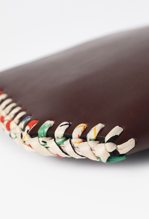 Céline Silk Scarf Trim Clutch - 10