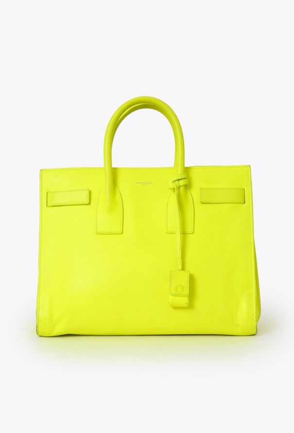 Saint Laurent Neon Yellow Small Sac de Jour - 1