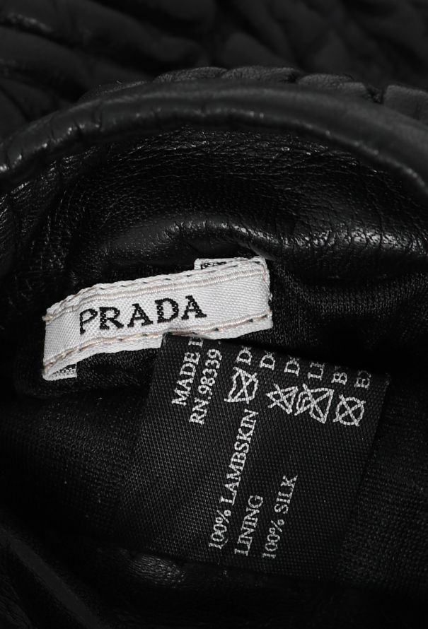 Prada Early 2000s Ruched Lambskin Gloves - 5