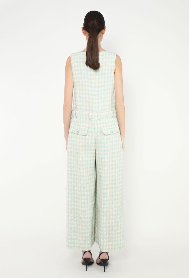 Chanel S/S 2023 Wide-Leg Tweed Jumpsuit - 6