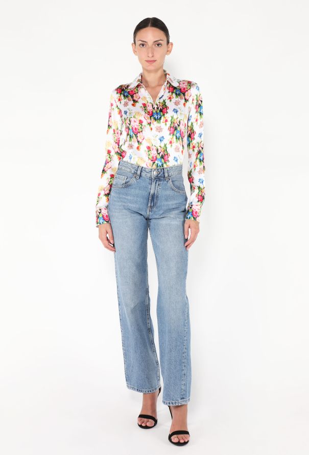 Loewe F/W 2024 Floral Silk Blouse - 3