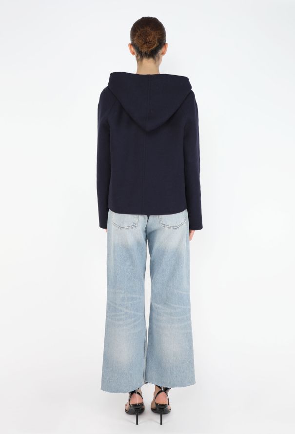 Valentino Buckled Wool Hooded Jacket - 5