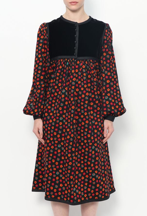 Saint Laurent 1976 Russian Velvet Smock Dress - 2 Saint Laurent 1976 Russian Velvet Smock Dress - 2