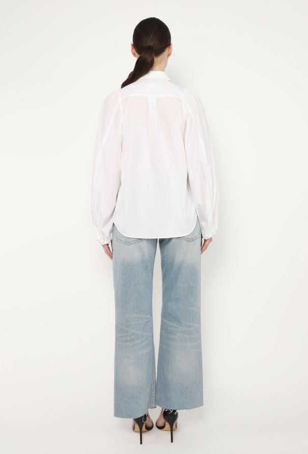 Comme des Garçons Puff Sleeve Poplin Blouse - 4