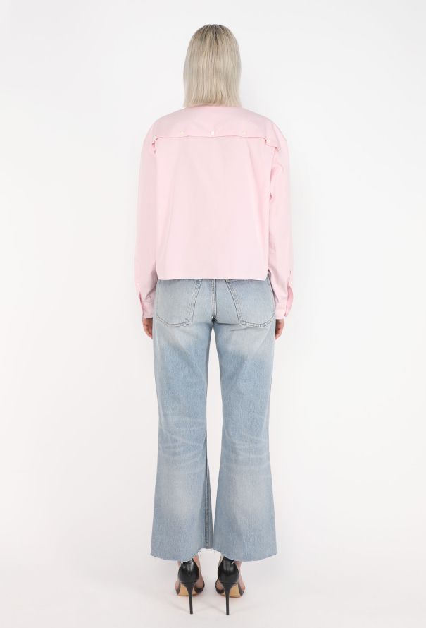 Miu Miu Hybrid Logo Cropped Shirt, 2025 - 4
