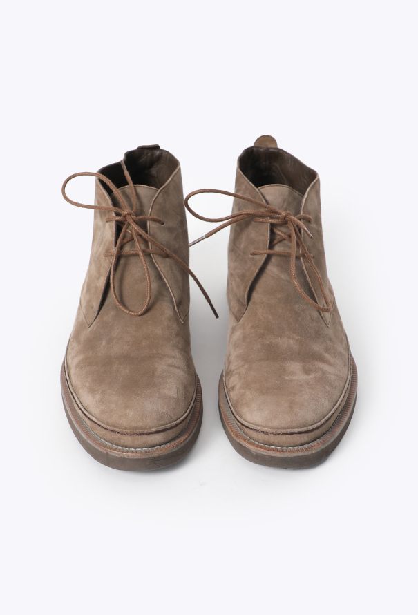 Loro Piana 2024 Suede Lace-Up Ankle Boots - 3