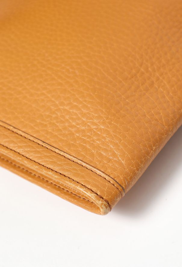 Hermès '80s Gold Fjord Jige Clutch - 10 Hermès '80s Gold Fjord Jige Clutch - 10