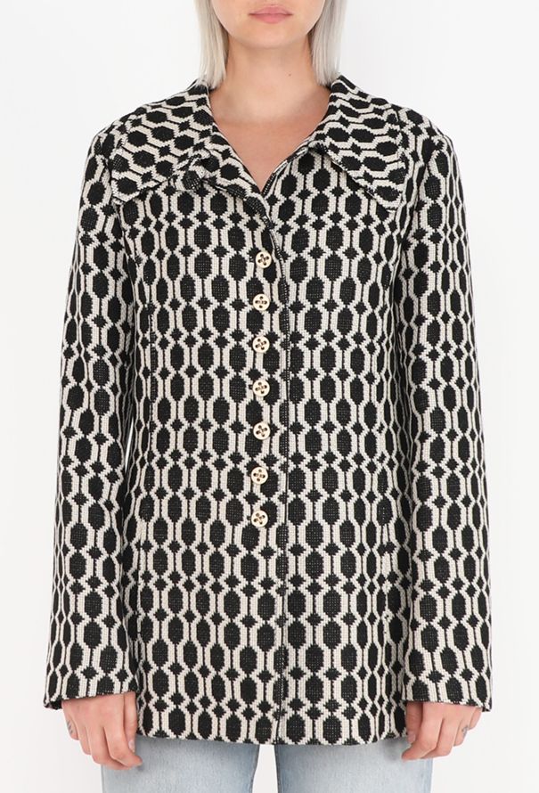 Gucci Geometric Jacquard Peacoat, 2021 - 4