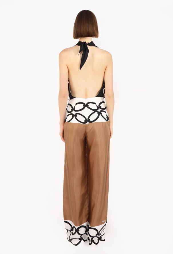 Valentino Foulard Open-Back Jumpsuit, Resort 2023 - 5