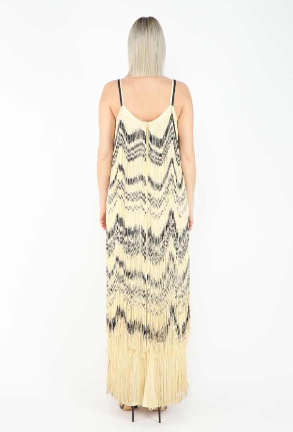 Chevron Fringed Maxi Dress - 5