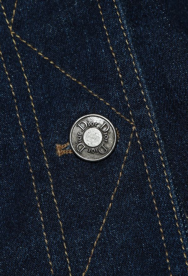 Dior 2005 Embroidered Denim Bar Jacket - 8