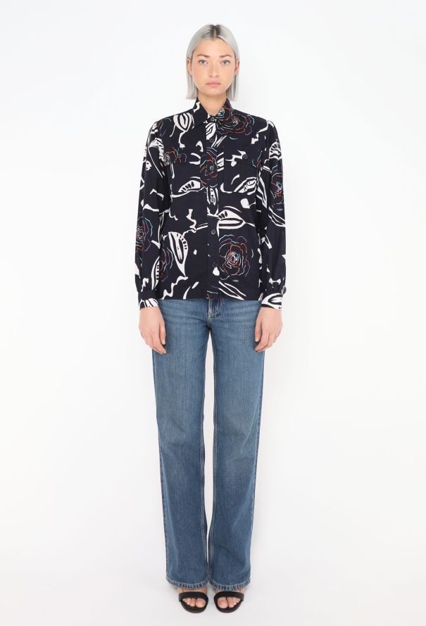 Saint Laurent Rare S/S 1980 Graphic Floral Shirt - 5