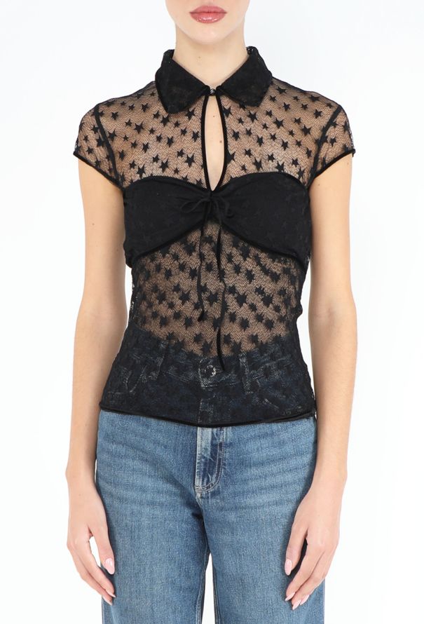 Chanel 2004 Star Lace Bandeau Top - 1