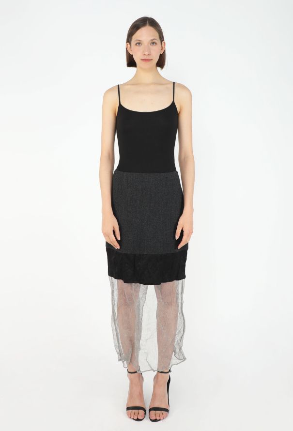 Prada F/W 2022 Panelled Mesh Skirt - 1