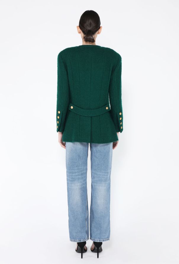 Chanel F/W 1988 Wool Tweed Double Breasted Blazer - 7