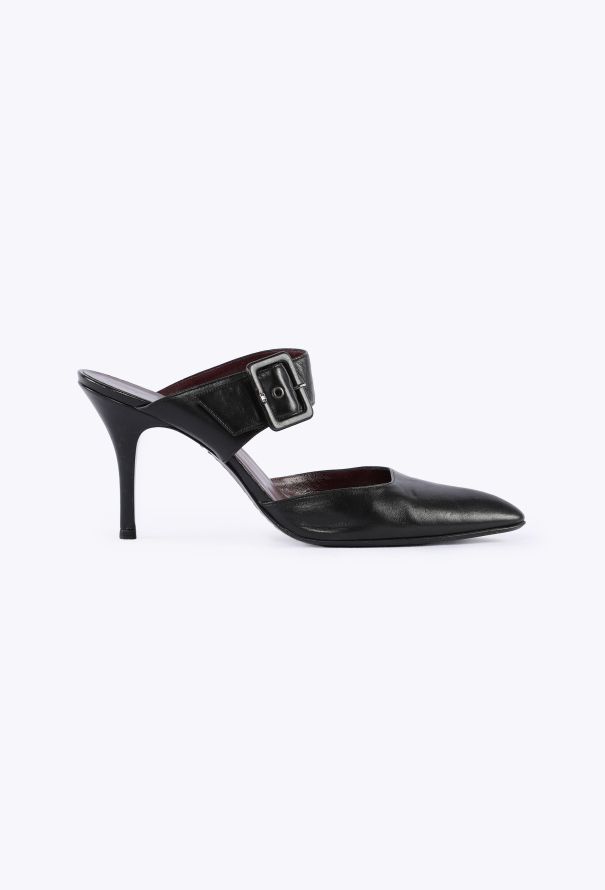 Chanel Leather Buckle Mules, 2003 - 1