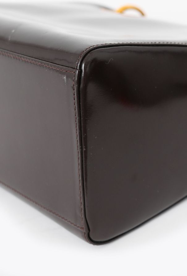 Dior Brown Patent Medium Lady Dior - 10