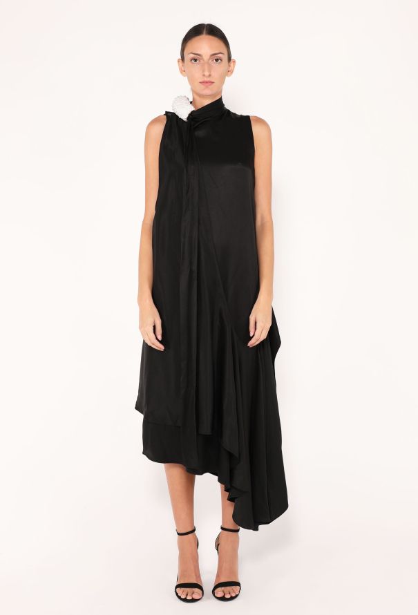 Loewe 2023 Silk Ruffle Midi Dress - 1