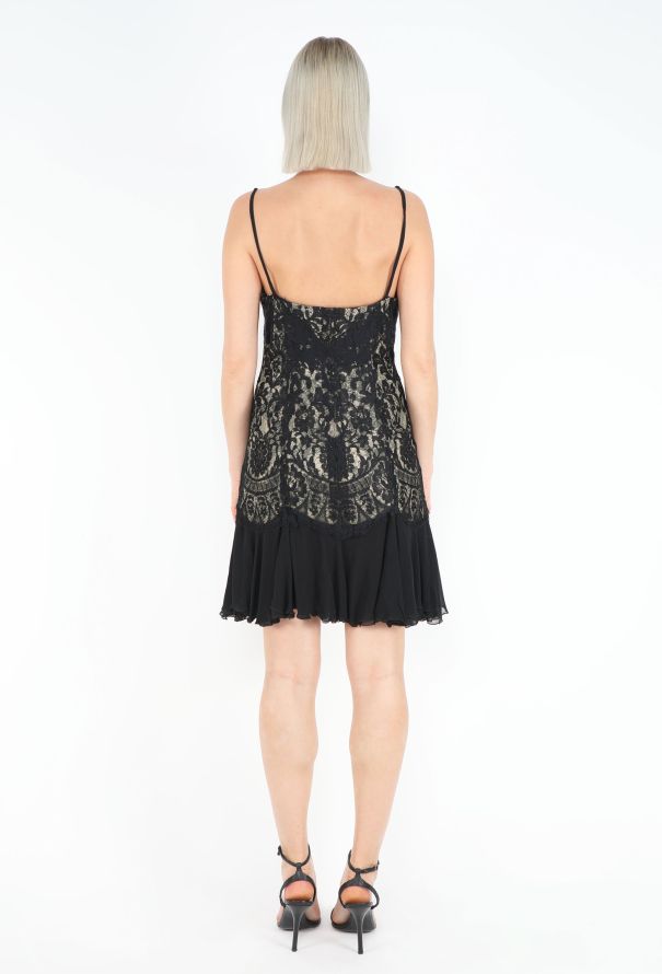 Christian Lacroix F/W 1994 Leavers Lace Dress - 4
