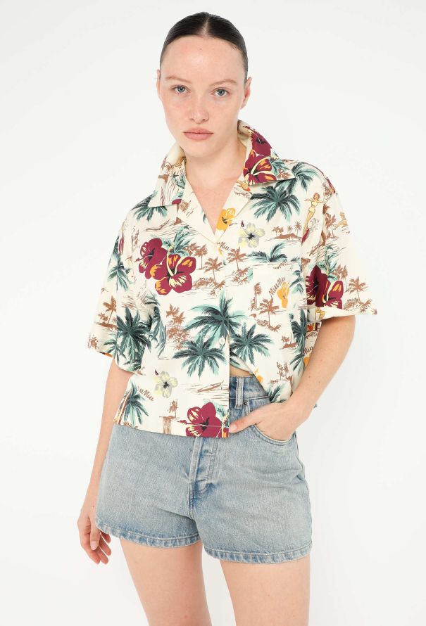 Miu Miu 2024 Tropical Silk Shirt - 1