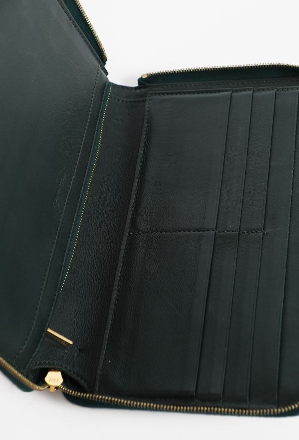 Céline Green Smooth Leather Wallet - 12