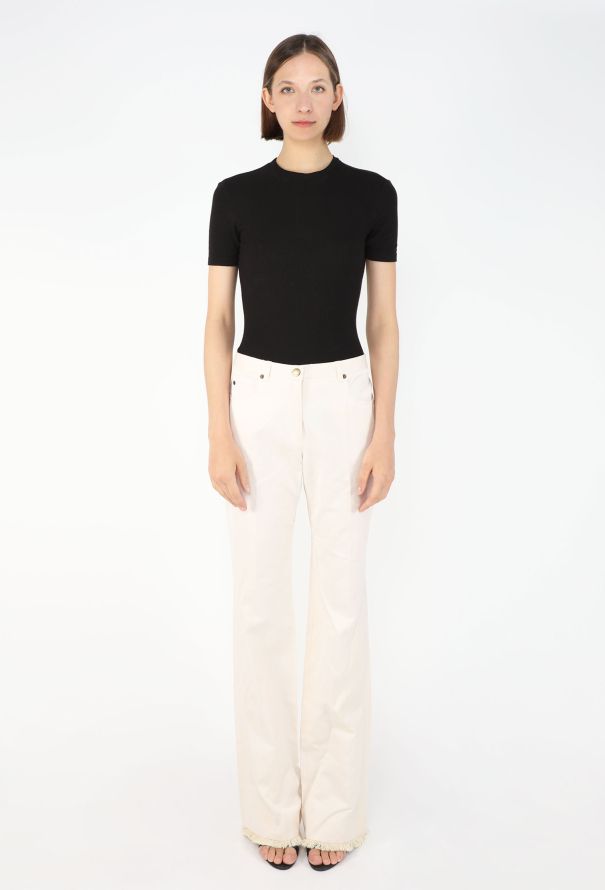 Chloé S/S 2000 Skull Frayed Jeans - 3